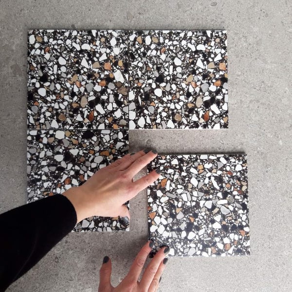 Πλακάκι Frammenti Nero Macro 20x20 cm